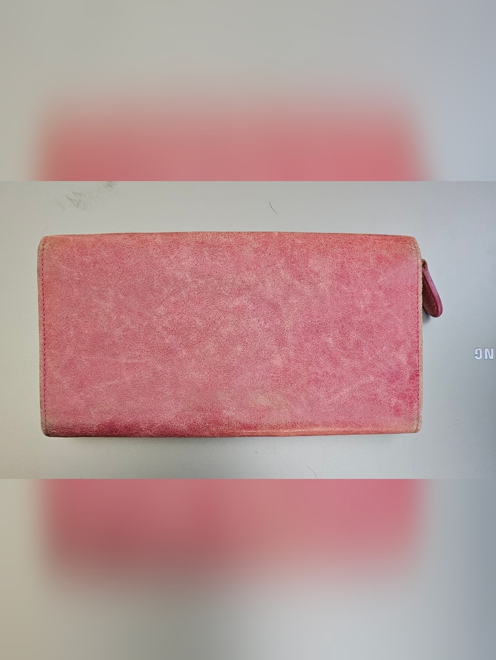 BALENCIAGA Pink Classic Moto Zip Around Long Wallet - Picture 2 of 11